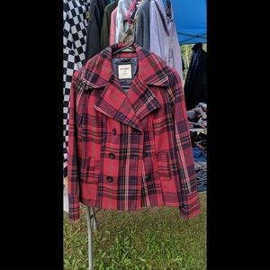 Old Navy Plaid Peacoat